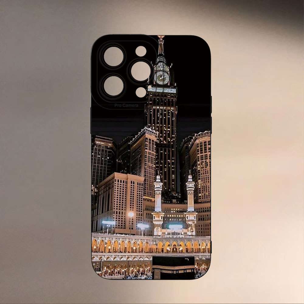 1Pc Black For iPhone 13 Pro Holy City of Mecca Phone Case