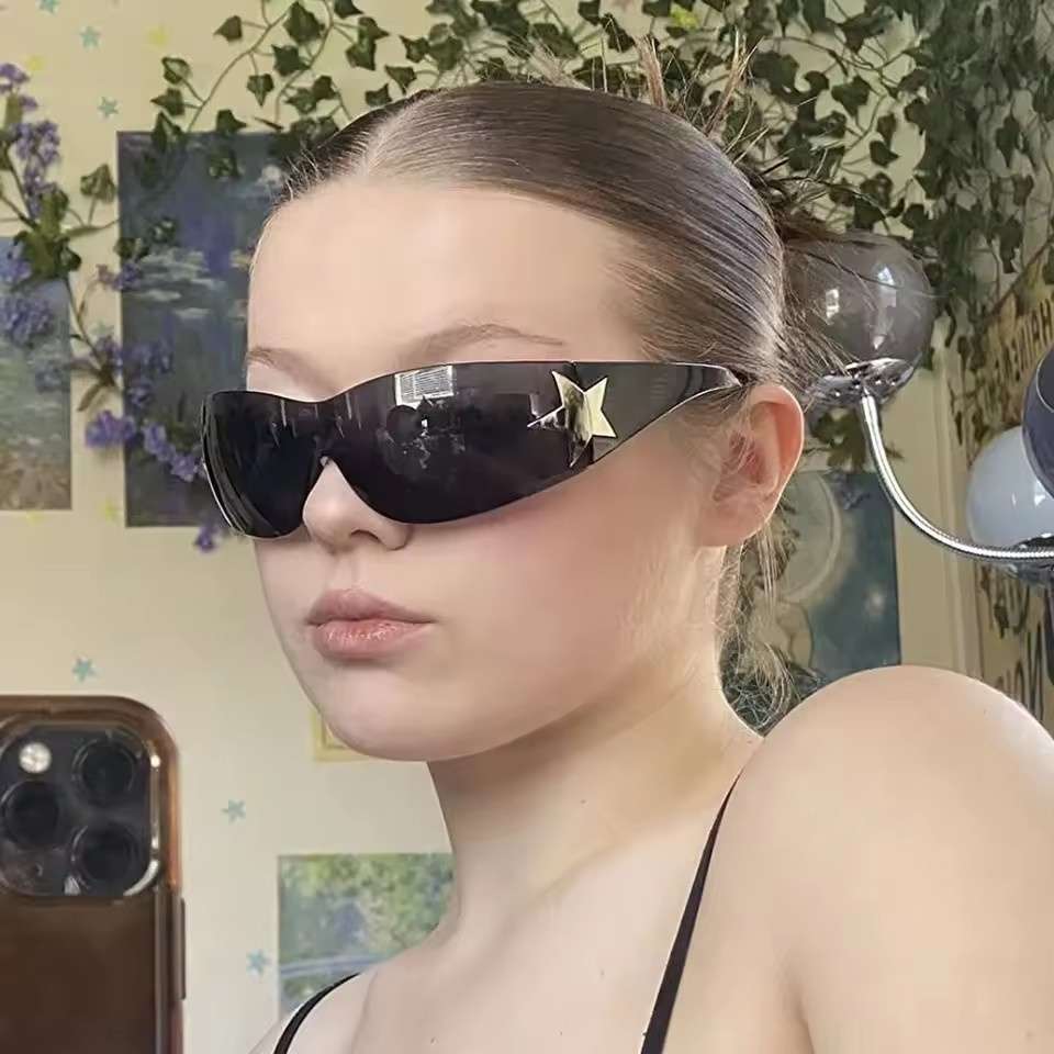 Glasses Color Black Pink White 3Pc
