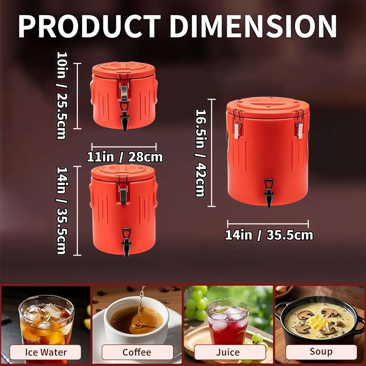 Ice Bucket Color Red Capacity2Gal  7.5L