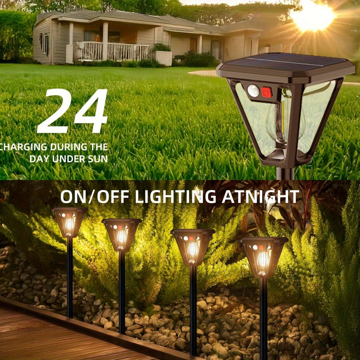 Solar Emergency Lights Color Black
