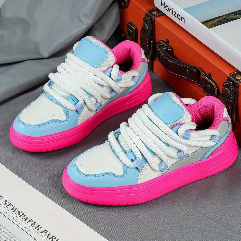 Women S Sneakers Color White Blue Pink Sizeuk 10.5
