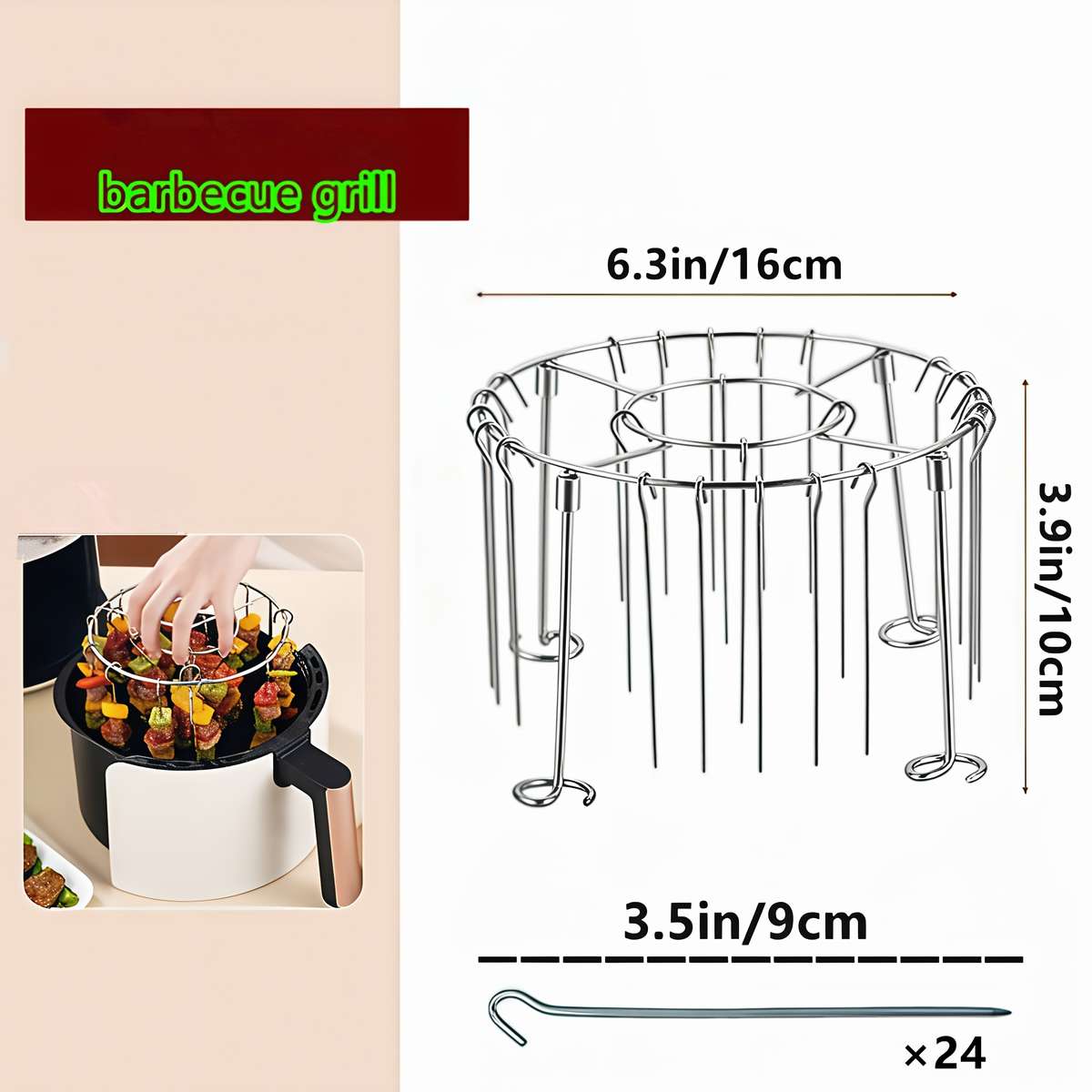Grill Rack Model Detachable  Upgraded Version Includes Bbq Skewers