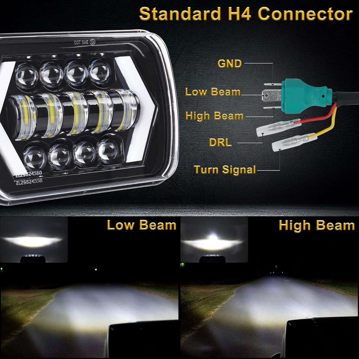 Car Lights Model Arrowshaped Light 2Pcs