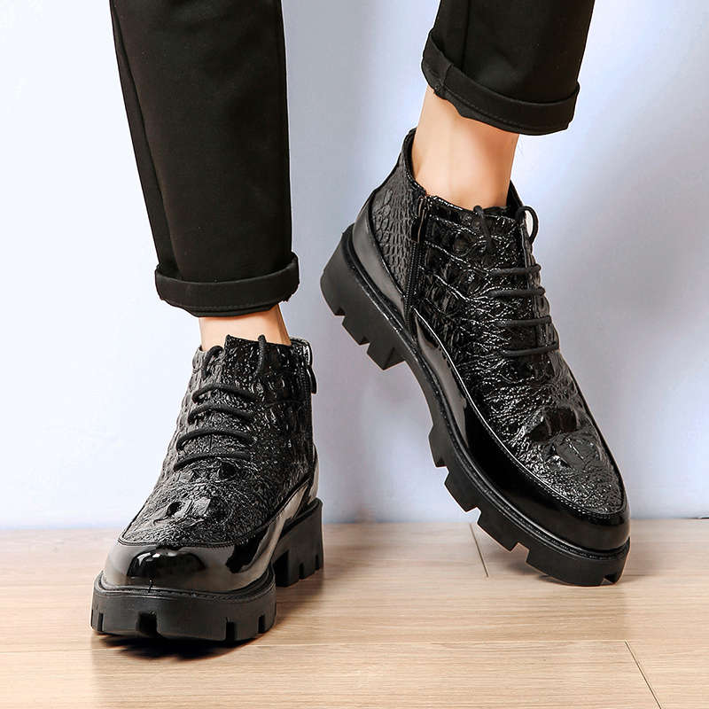 Mens Leather Shoes Color Black Sizeuk 5.5