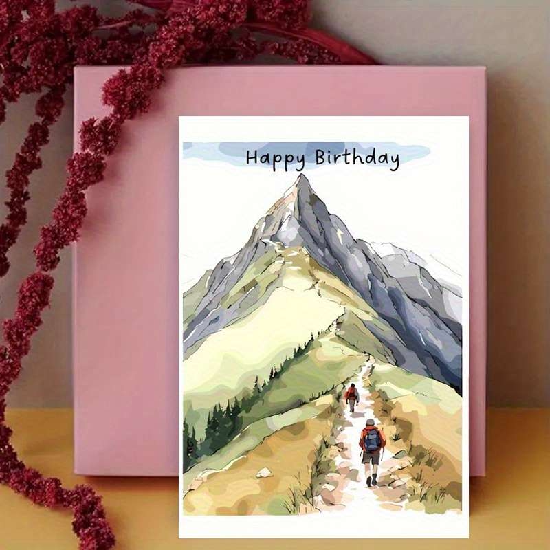 Greeting Cards Color Yellow Envelope Items 2 People Hiking