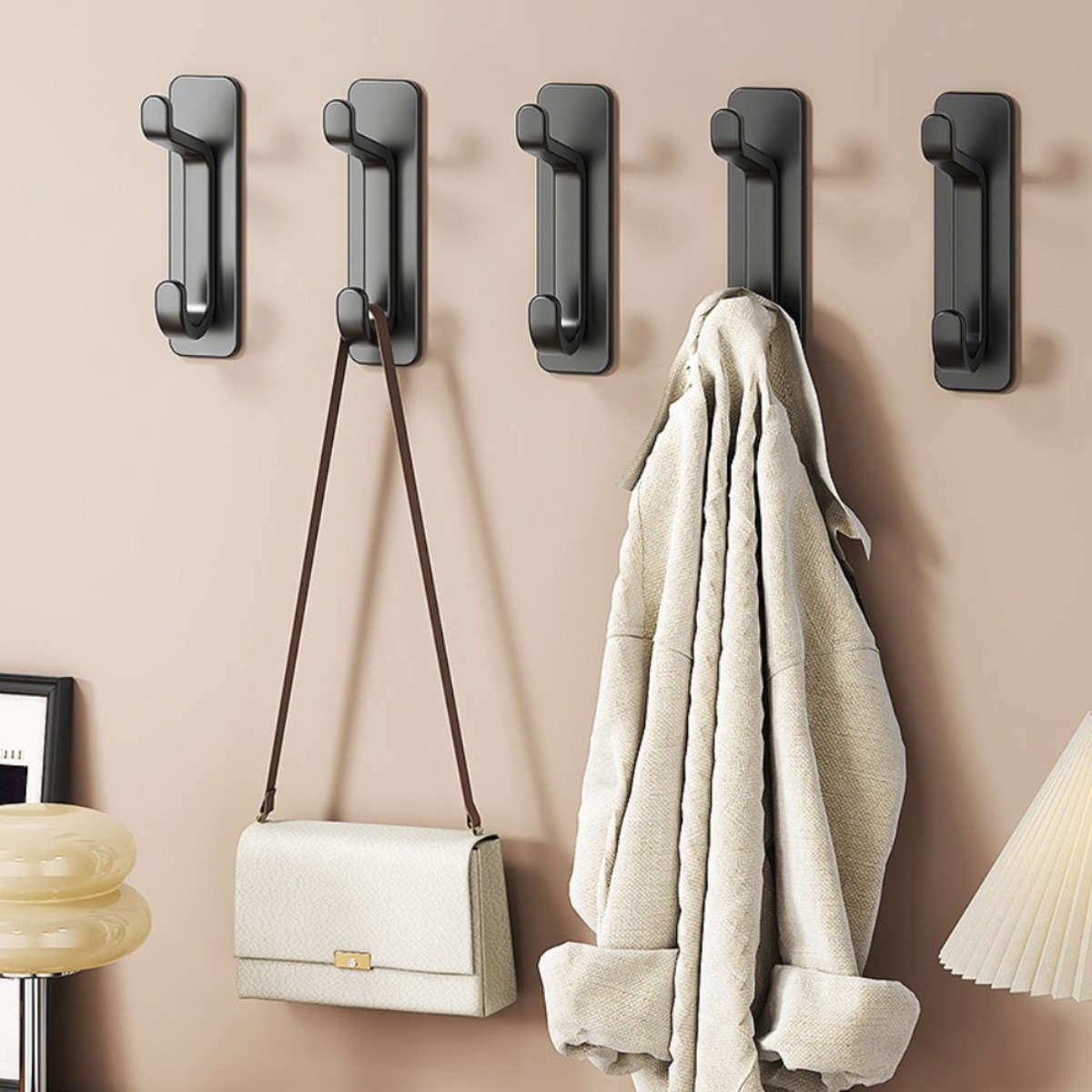 Bathroom Storage Rack Color 5Pcs Black