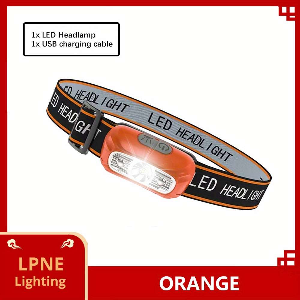 Efficient 1Pc Mini Led Headlamp Usb Rechargeable Headlight Daily Reliable