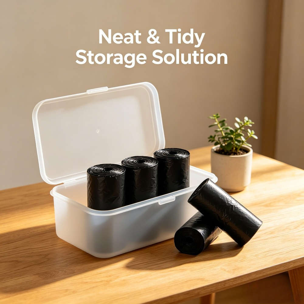Trash Bag5 Rolls100 Pieces Black