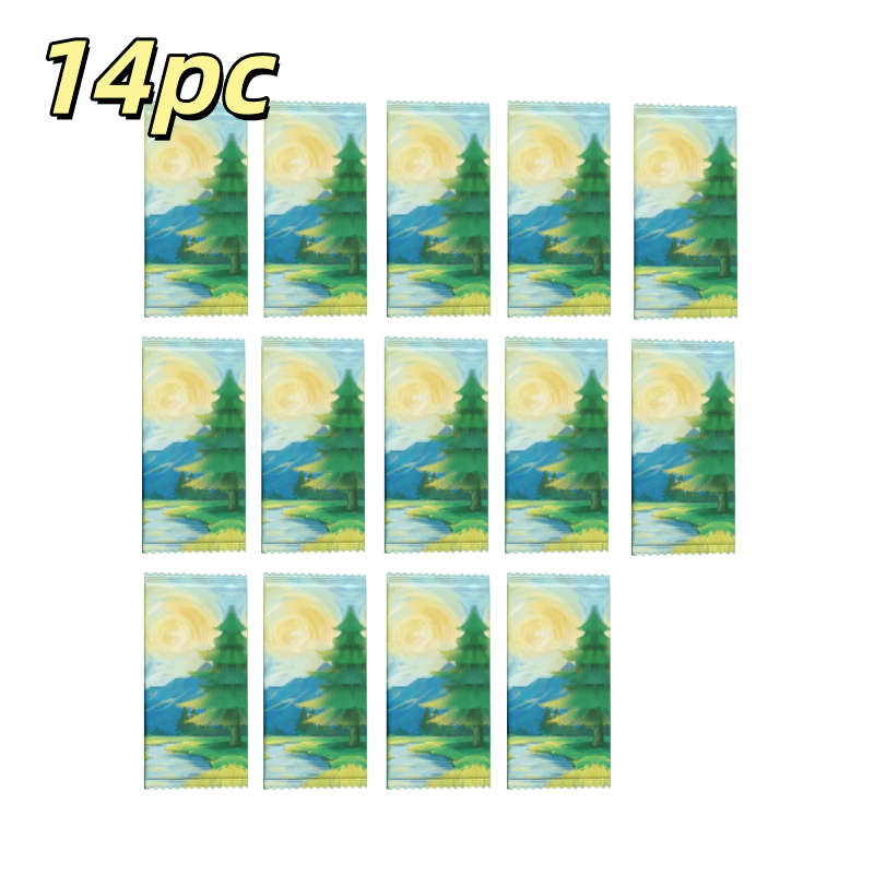 Wet Wipes Style Oil Painting Pattern Single Piece Of Wet Wipes Quantity14Pcs