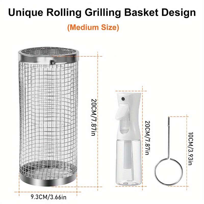 Grilling Net Model Large3Piece Set Cagehookoil Spray Bottle