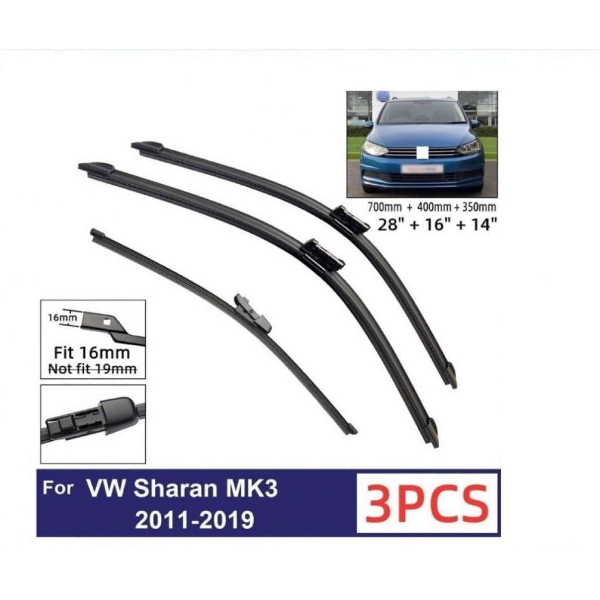 Windshield Wipers Quantity 3Pcs