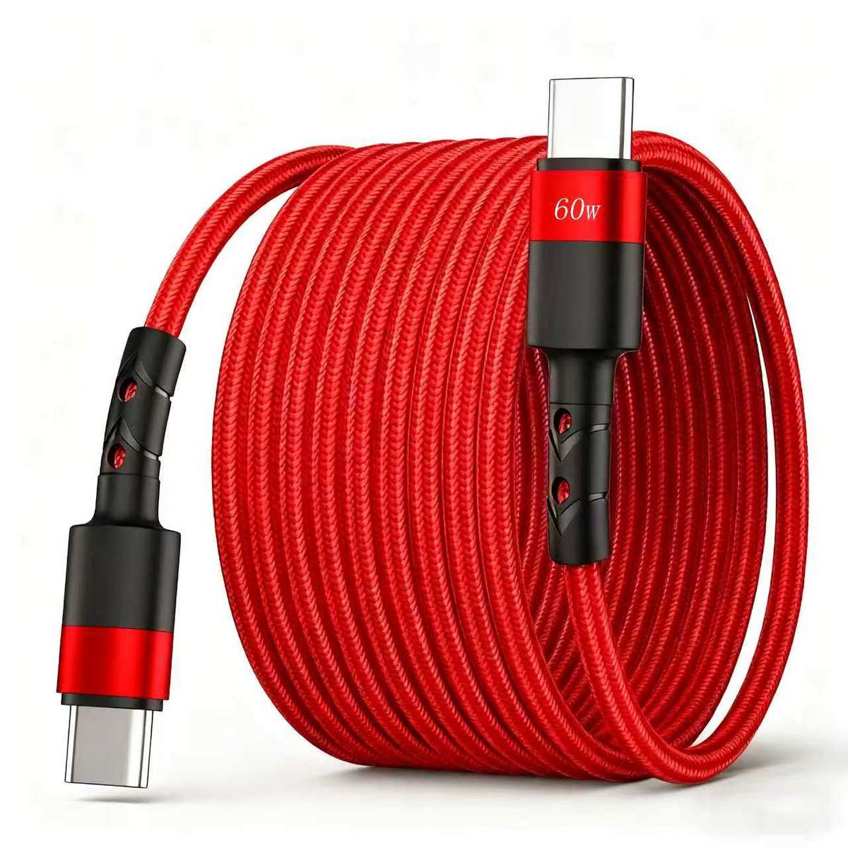 Charging Cable Color Red Size200Cm 6.6Ft 78.7Inch