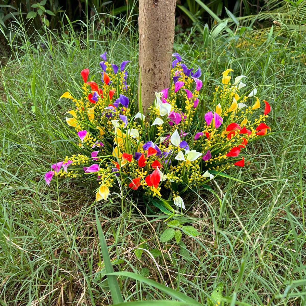 Simulated Flower Color Mixed Color Quantity5Pcs