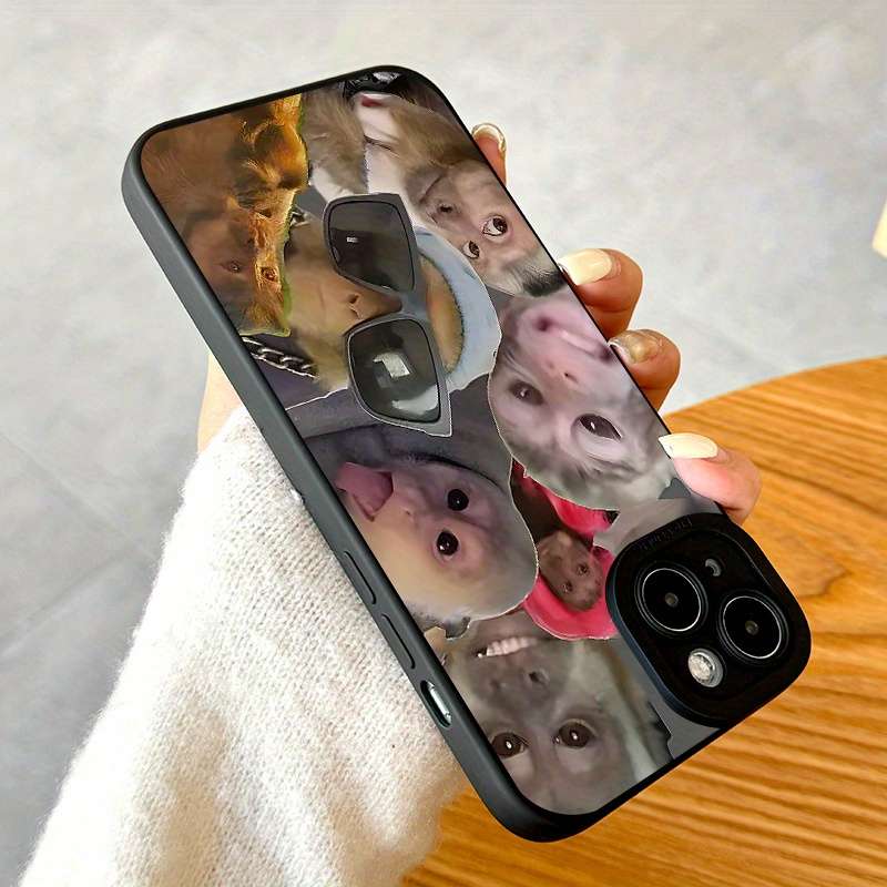 1Pc Mixed Color  For iPhone 15 Plus Fun Monkey Themed Phone Case