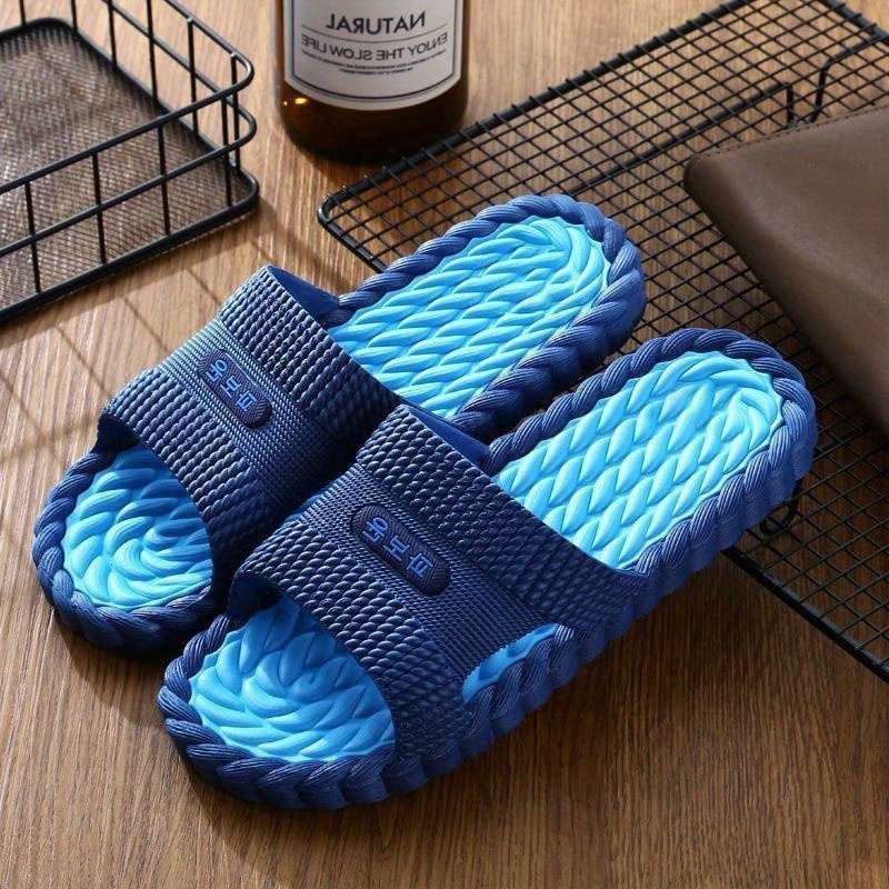 Men Slippers Summer Style Light Grey Size Uk 7
