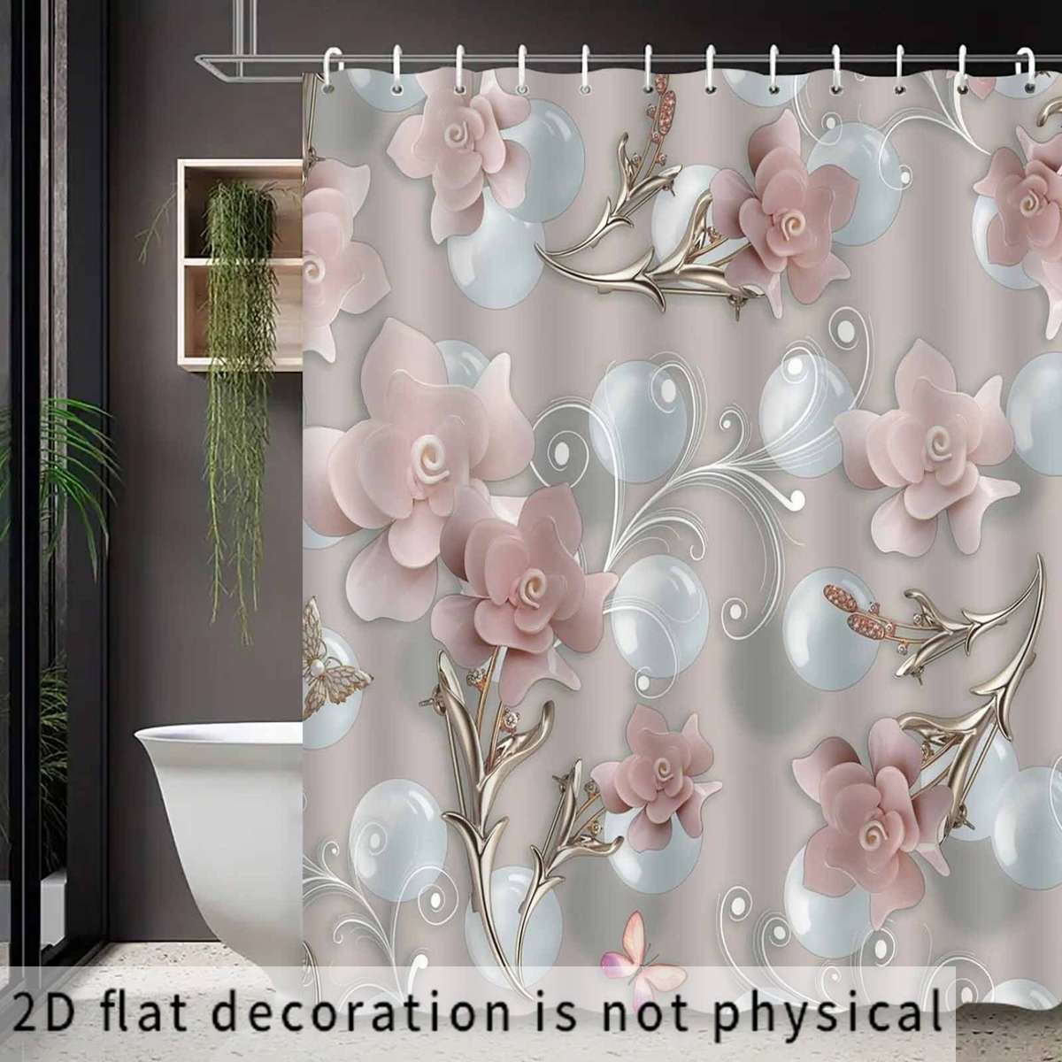 Waterproof Shower Curtain Size 70.8X70.8Inch180X180Cm