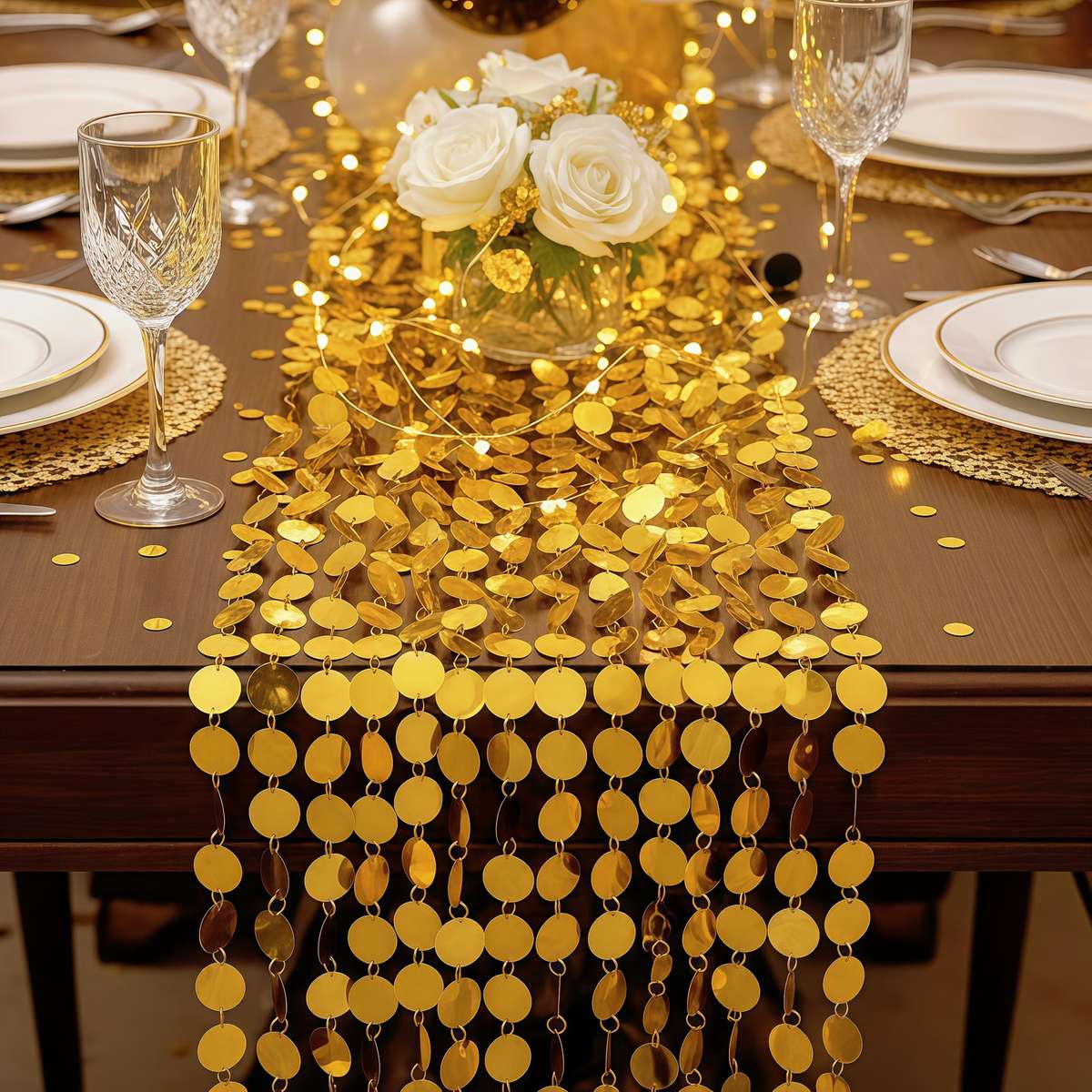 4Pcs Glossy Sturdy Handcrafted Extra Long Meter Golden For Birthday Backdrop