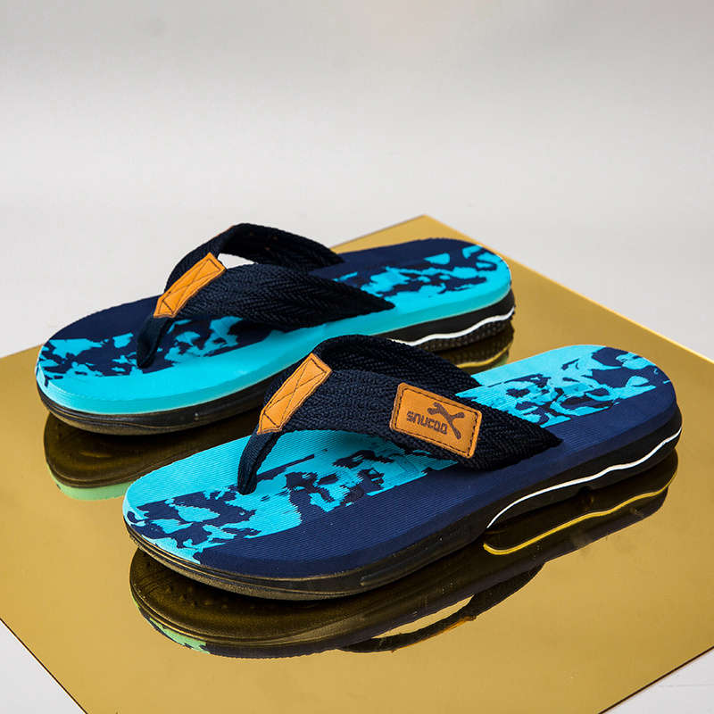 Men Slippers Summer Style Blue Size Uk 7.5