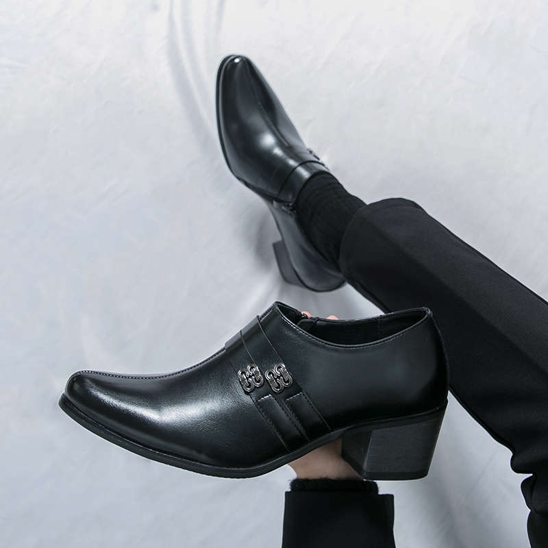 Mens Leather Shoes Color Black Sizeuk 7