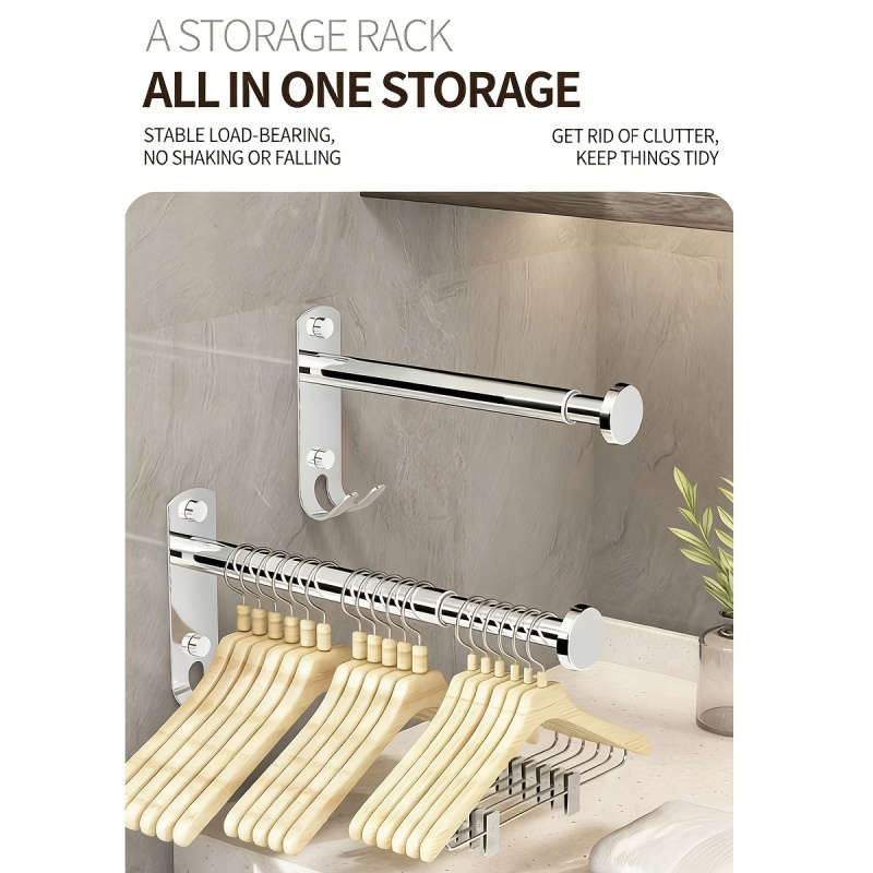 Clothes Rack Silvery Quantity 2Pcs