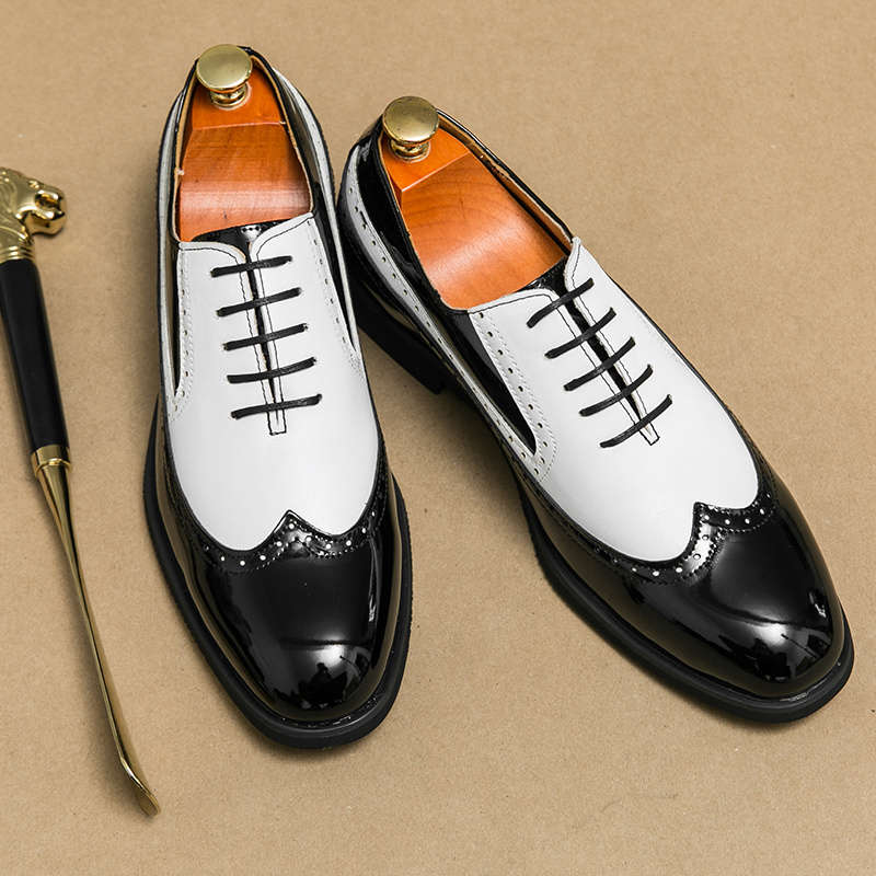 Mens Leather Shoes Color Black Sizeuk 7