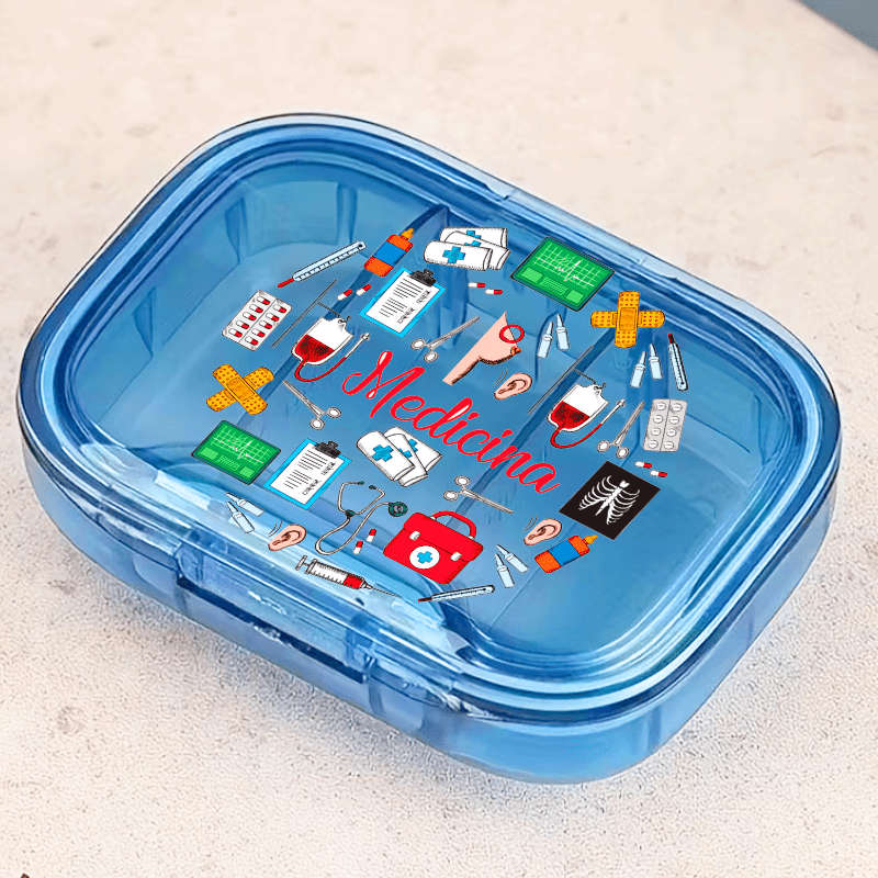 Antibacterial Box 1Pc Blue Medicine Box