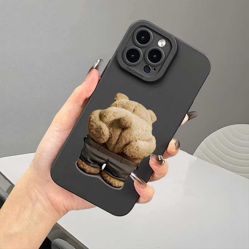 1Pc Black For iPhone 16 Plus Phone Case Phone Cover