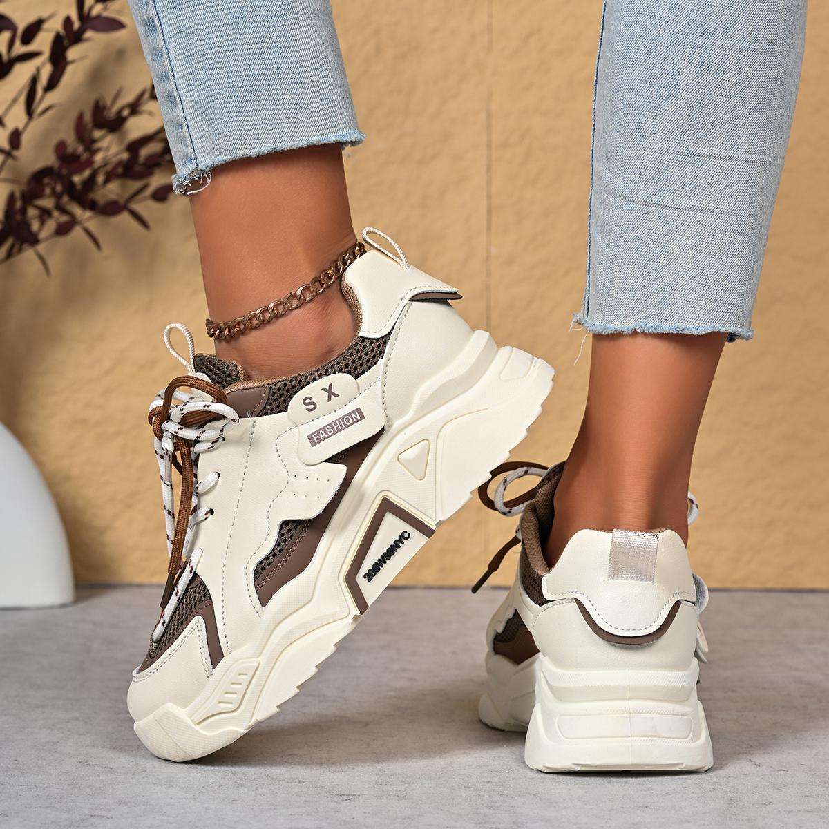 Women S Sneakers Color Khaki Sizeuk 4