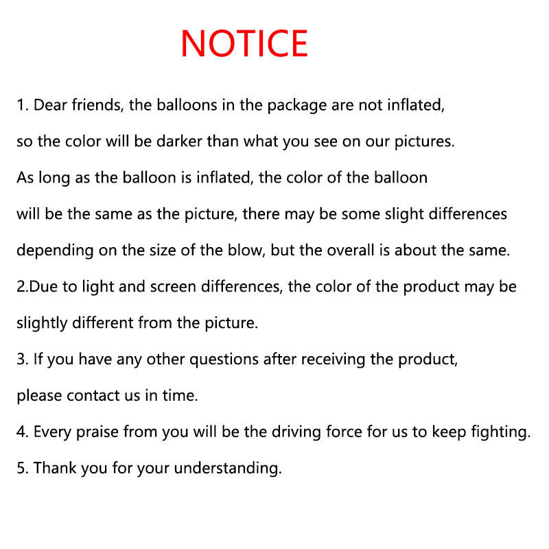 Balloon Quantity 100Pcs Set