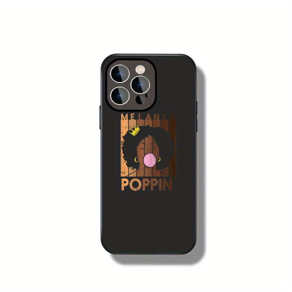 1Pc Black For iPhone 14 Melanin Queen Style African Phone Case