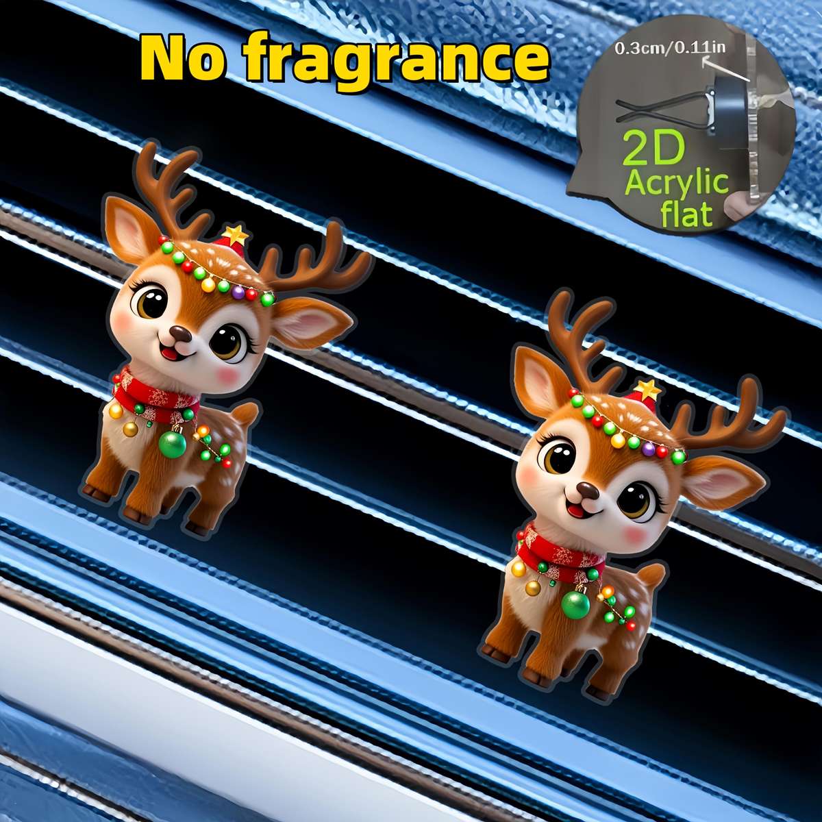 Car Interior Decor Style 1 Christmas Elk