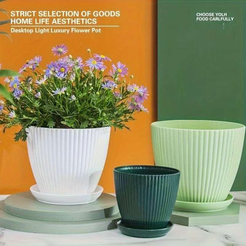 Flowerpot Color White 2Pc