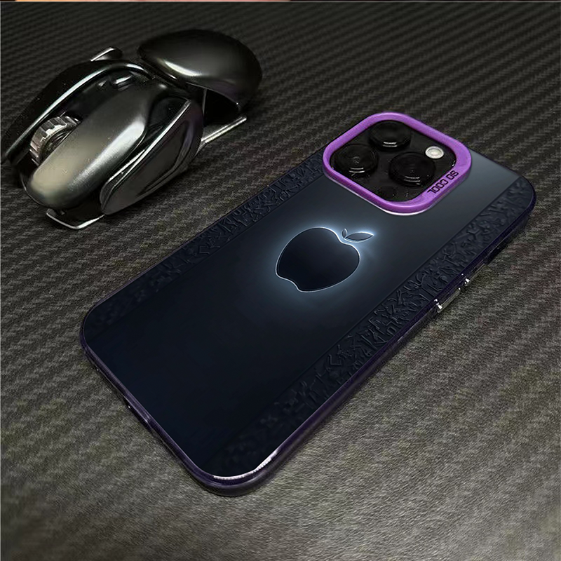 1Pc Mixed Color  For iPhone 8 Black Apple Logo Phone Case