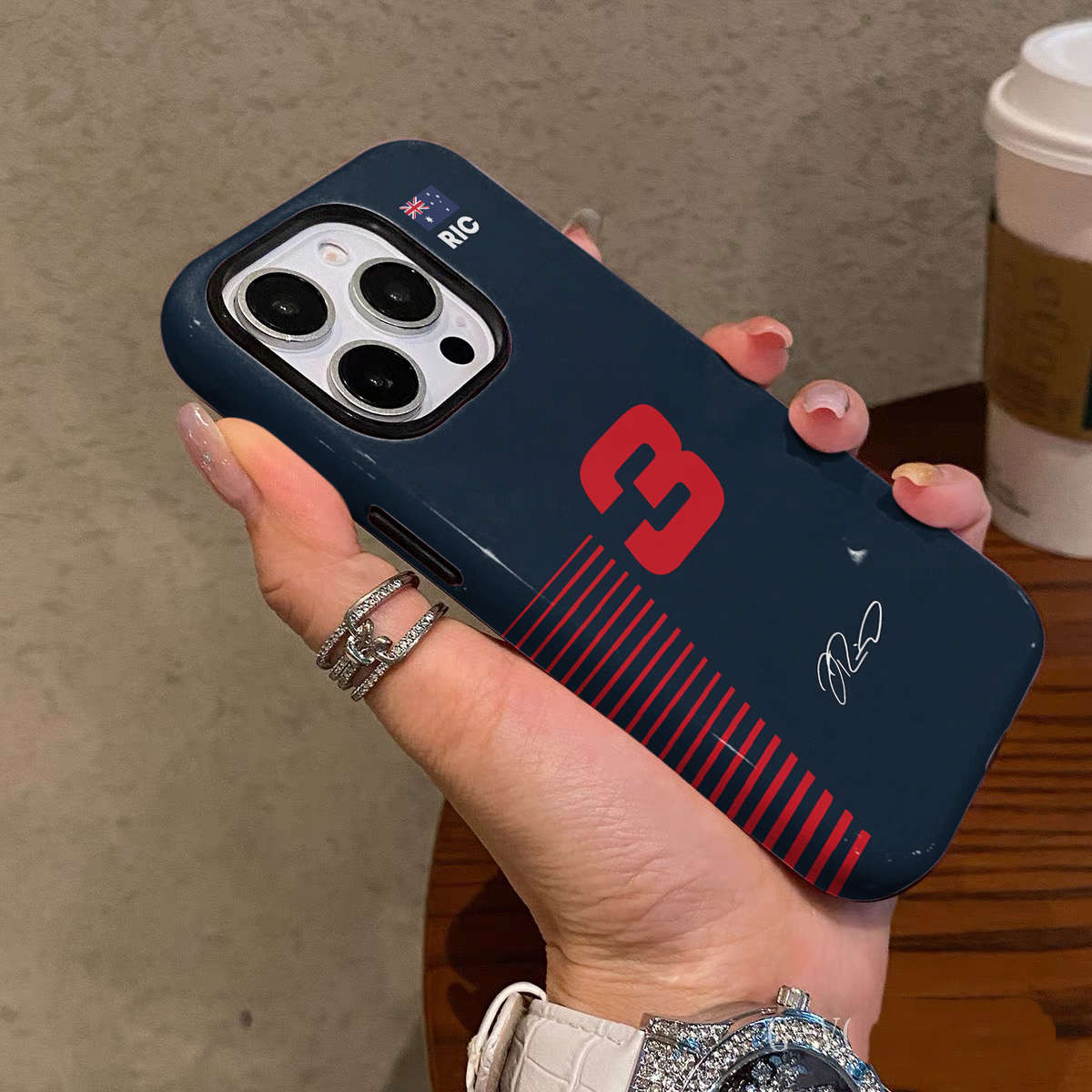 1Pc Mixed Color For iPhone XS Daniel Ricciardo F1 No 3 Phone Case