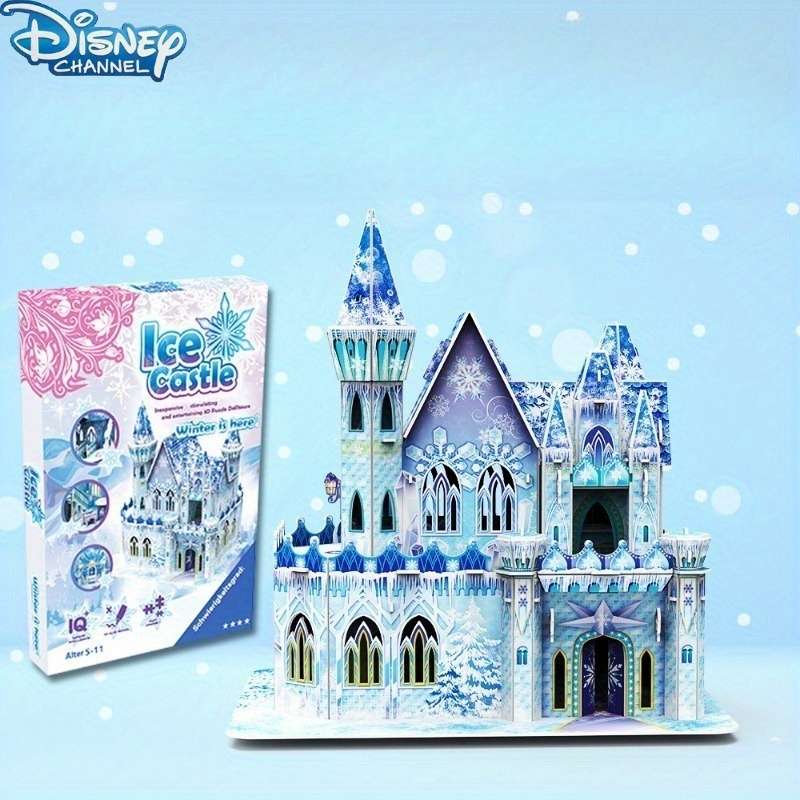 3D Building Model Puzzle Set Color Ice Castle