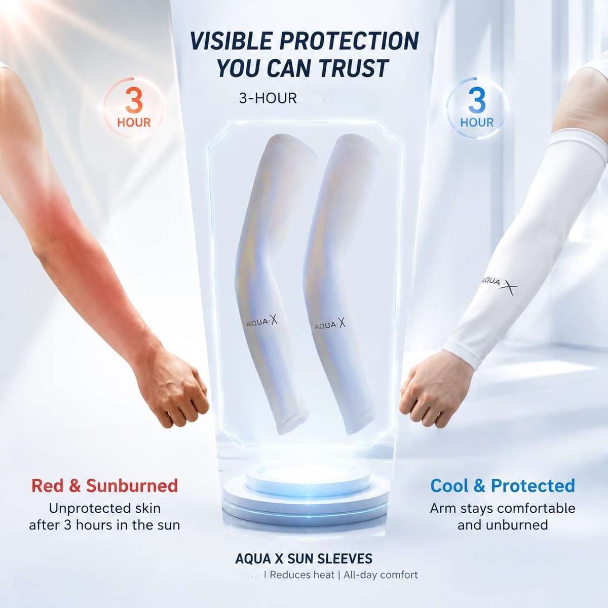 Sunscreen Sleeves Color Mix Colors Quantity 2Pcs