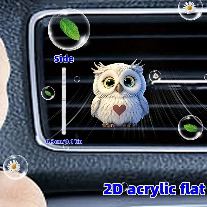 Car Interior Decor Color White Owl