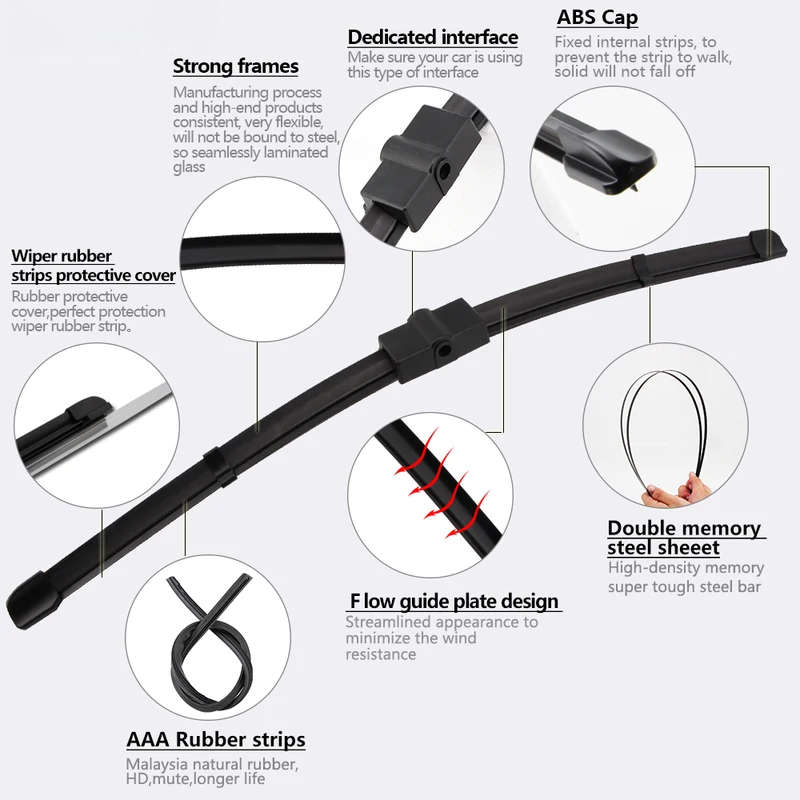Windshield Wipers Size 66.04Cm 43.18Cm
