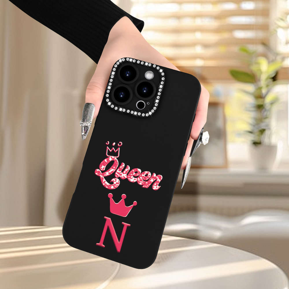 1Pc Black For iPhone 12 Pro Max Creative Letter N Phone Case