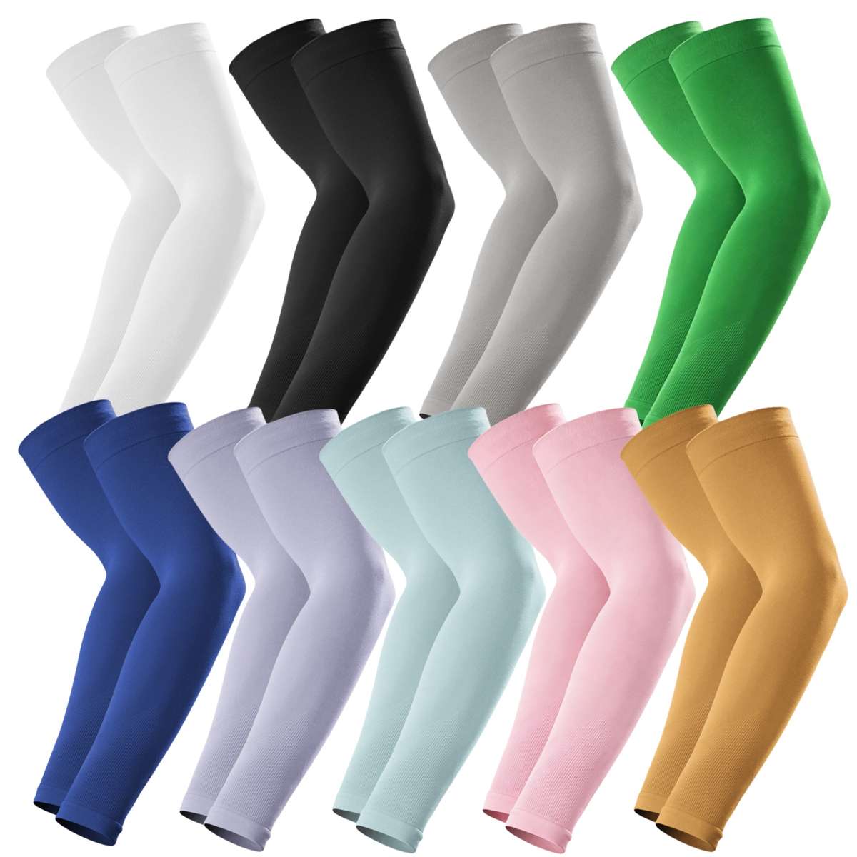 Sunscreen Sleeves Color 5 Pairs Black 4 Pairs White