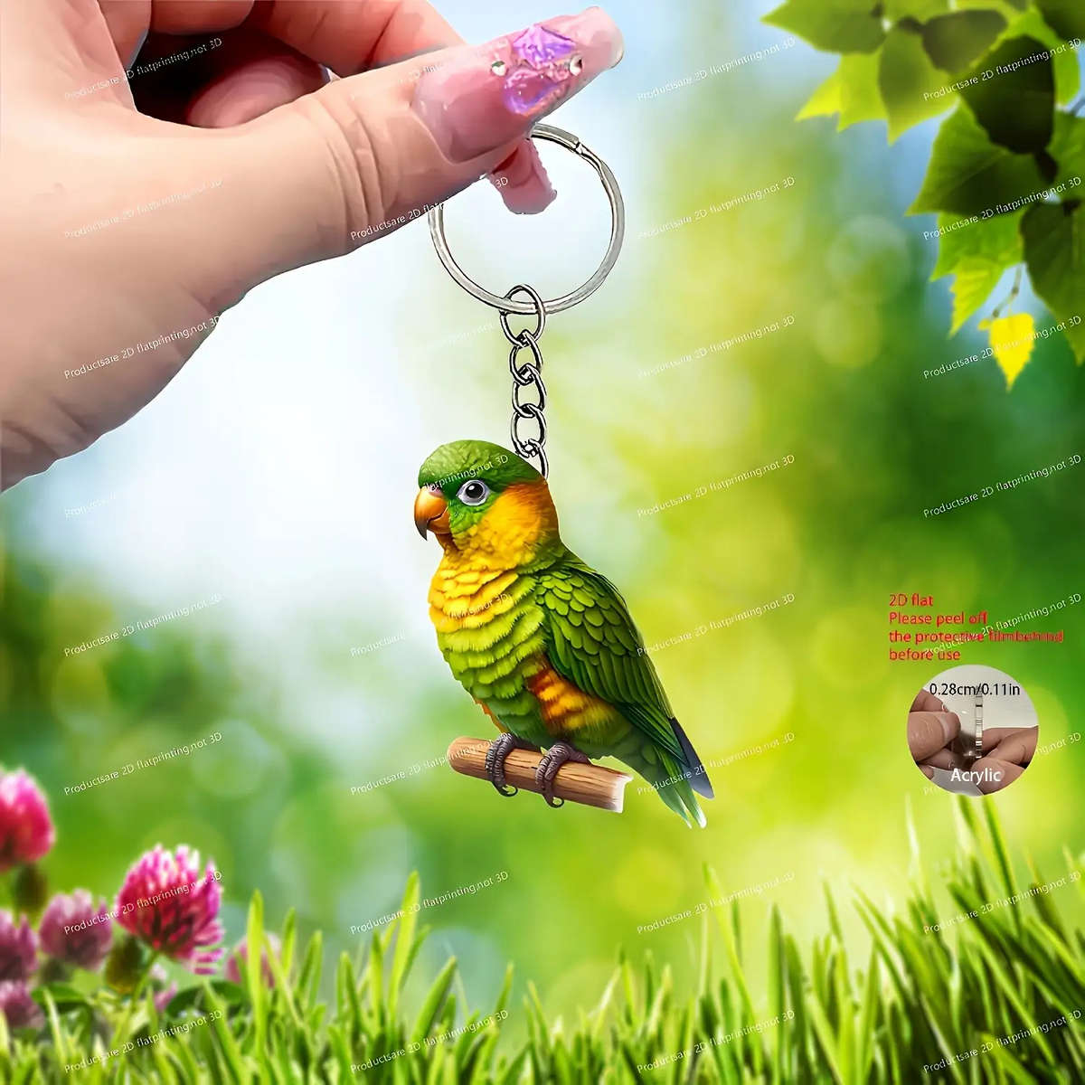 Keychain Ornament Material Acrylic