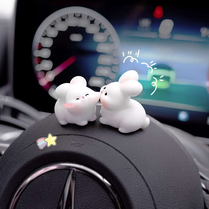 Car Interior Decor With Adhesive-Freecolor Kiss On The Face Cat Size