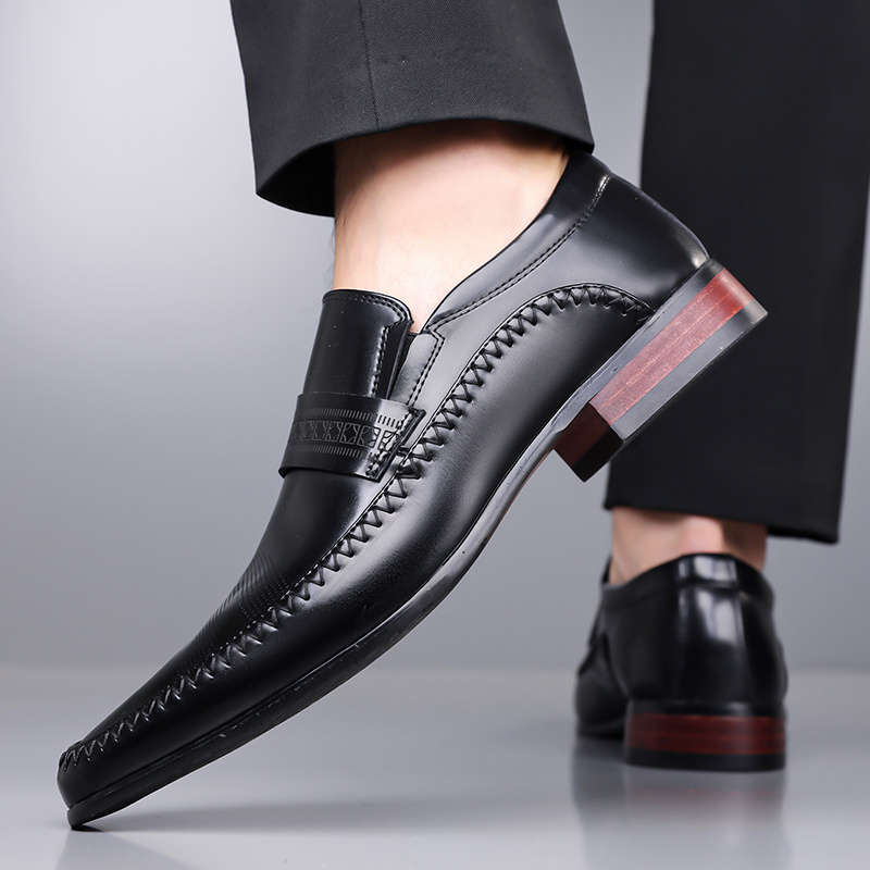 Mens Leather Shoes Color Black Sizeuk 7