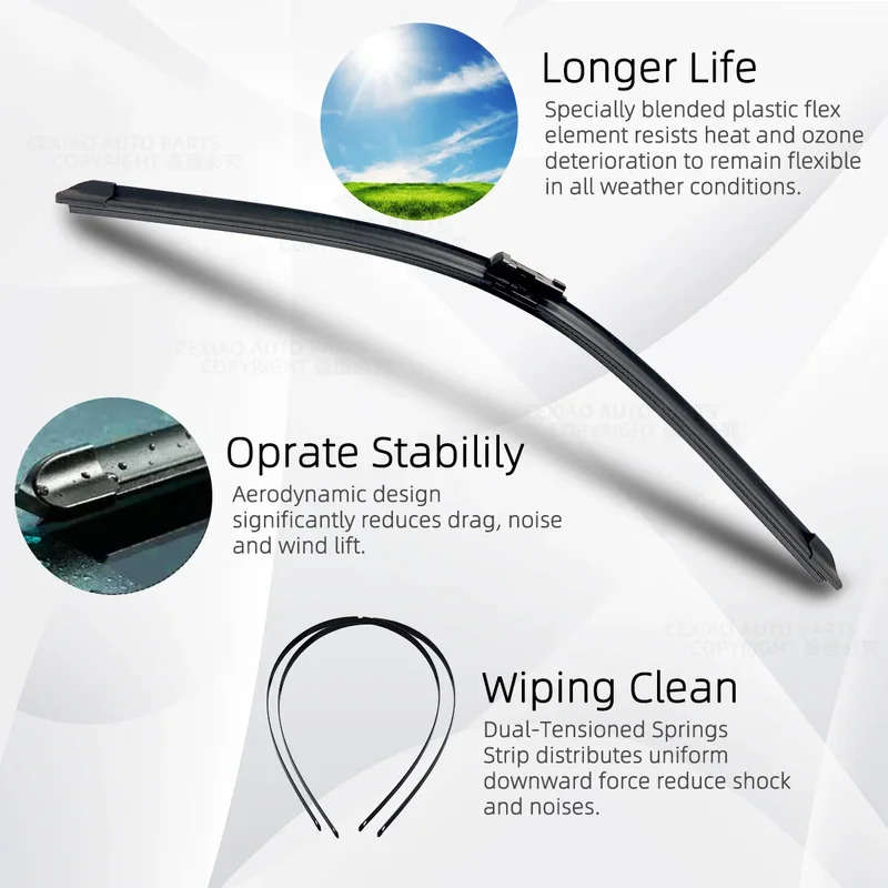 Windshield Wipers Color 3Pcs 2007 2012 24 20 12