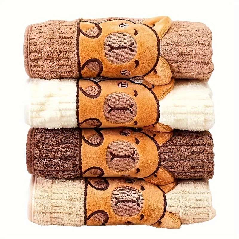 Towel Color 4Piece Set  Dark Brown  Brown  Light Coffee  Beige