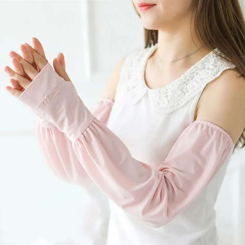 Sunscreen Sleeves Color 2Pcs Gray