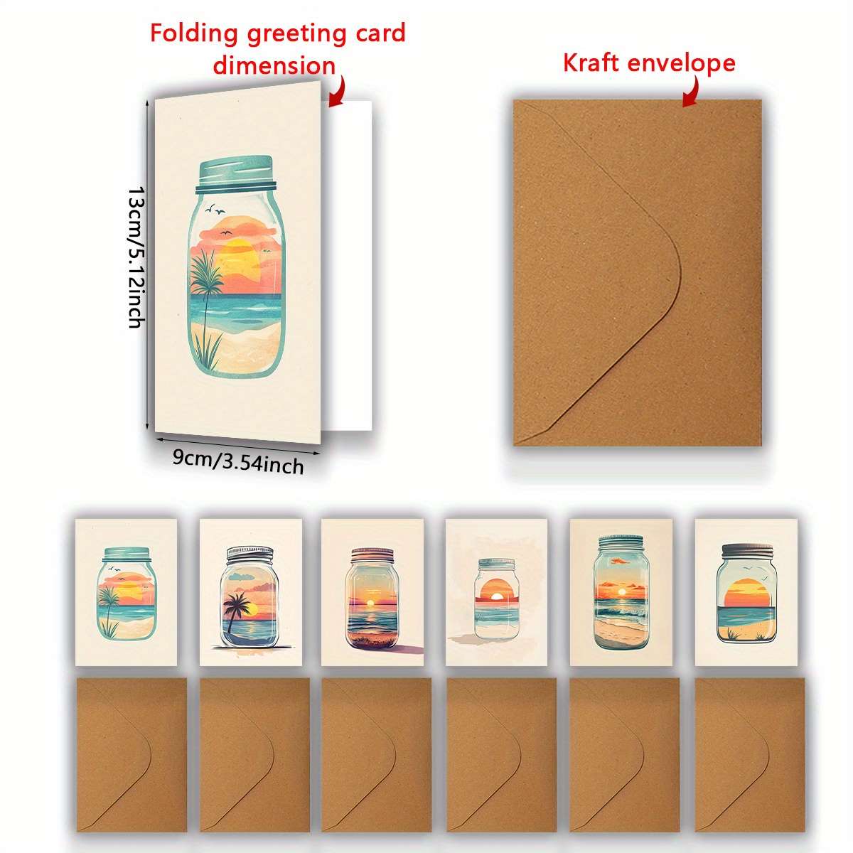 Greeting Cards Quantity 6Pcs