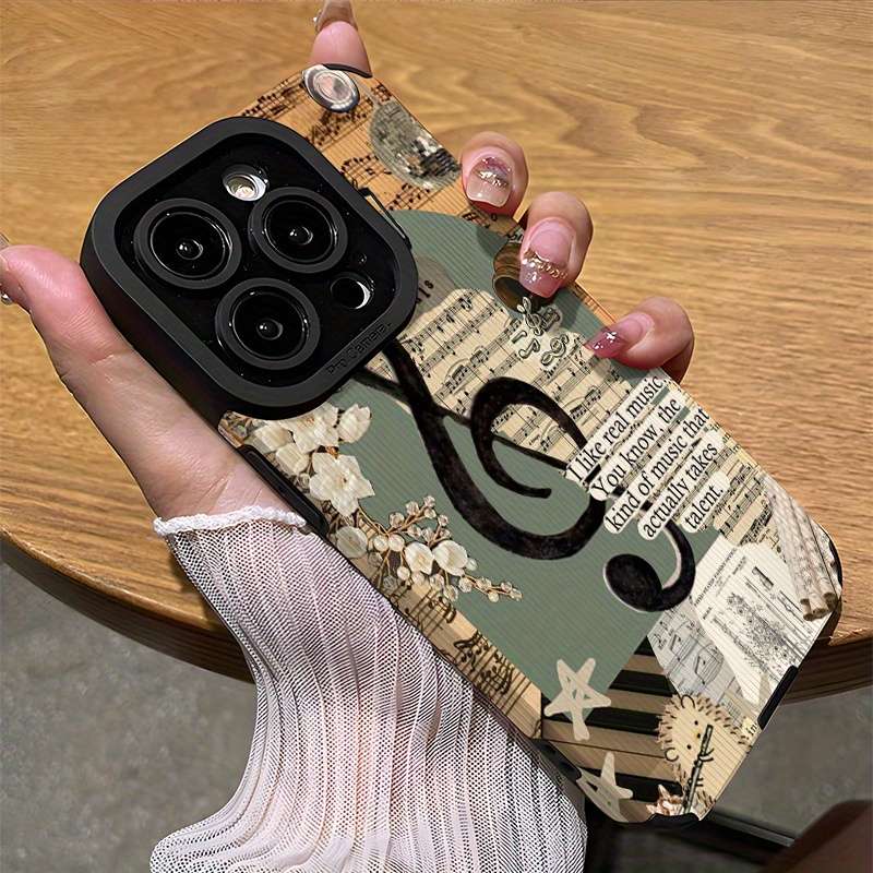 1Pc Mixed Color For iPhone 16 Plus Music Theme Phone Case