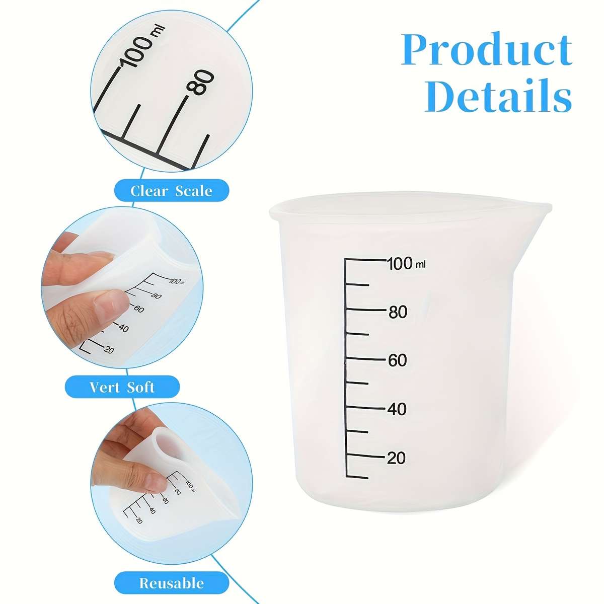 Measuring Cup Color White 2Pcs