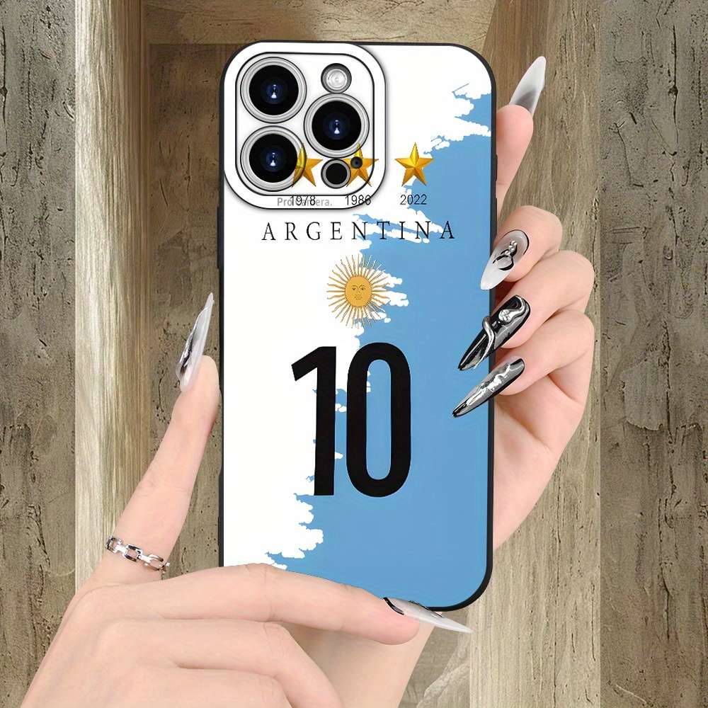 1Pc Black For iPhone 8 Plus Football Jersey Pattern Phone Case